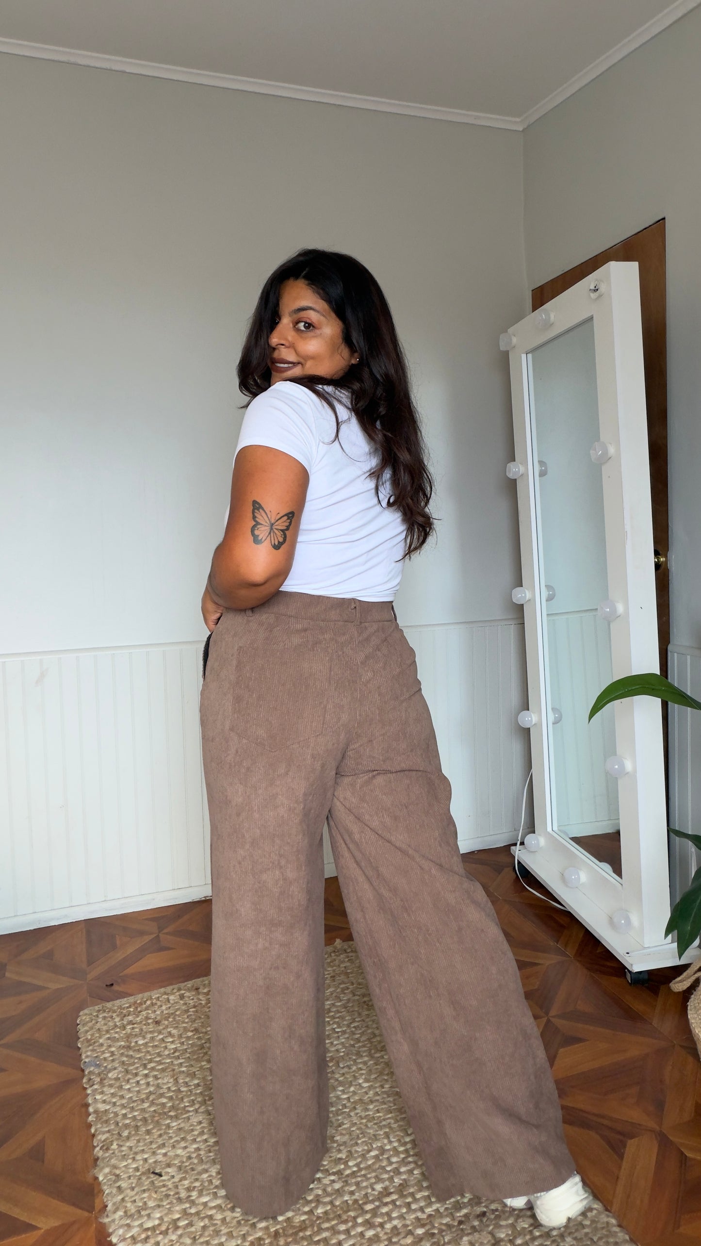 Pantalon cotele lineas