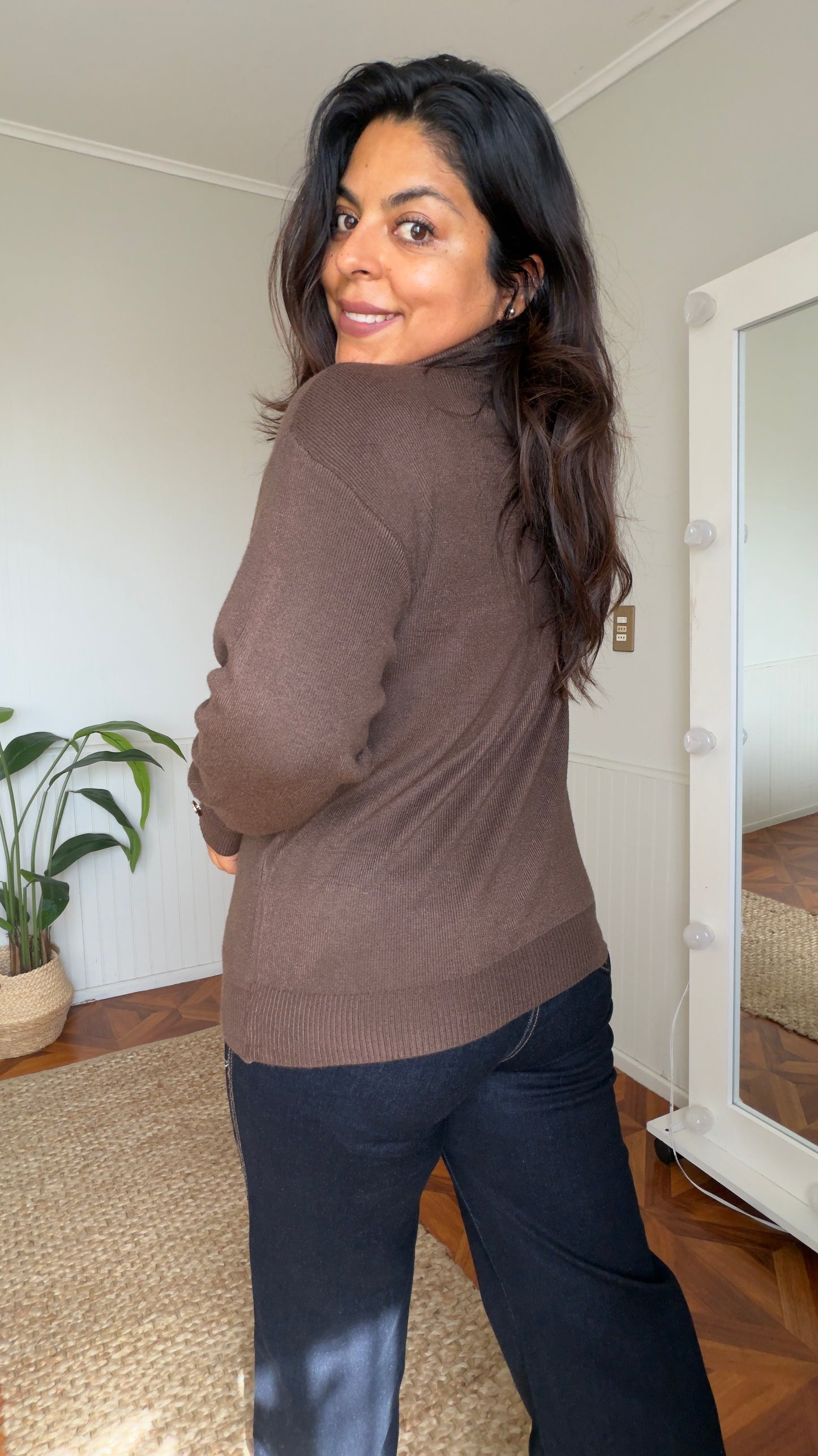 Sueter cuello tortuga botones