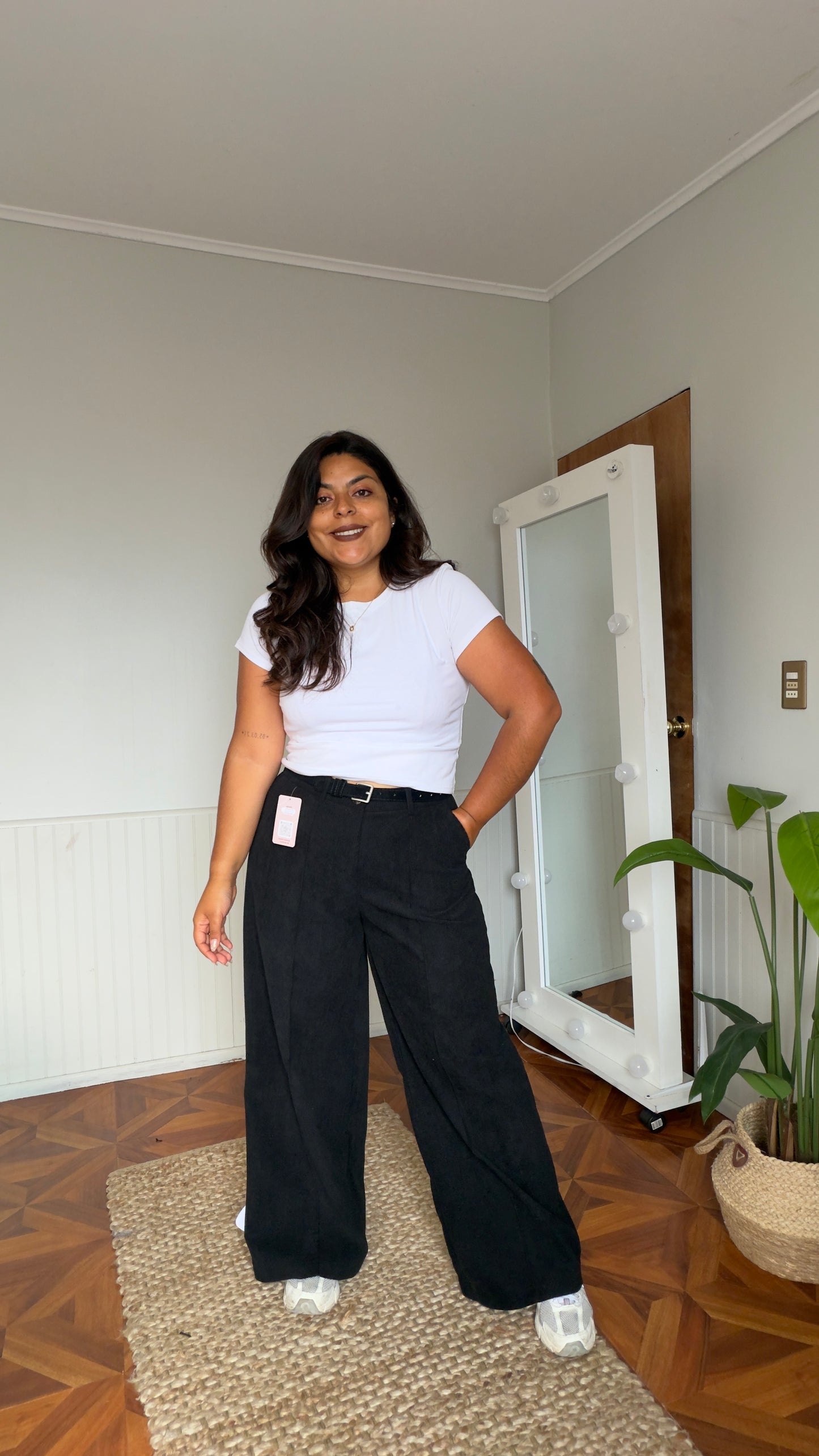 Pantalon cotele lineas