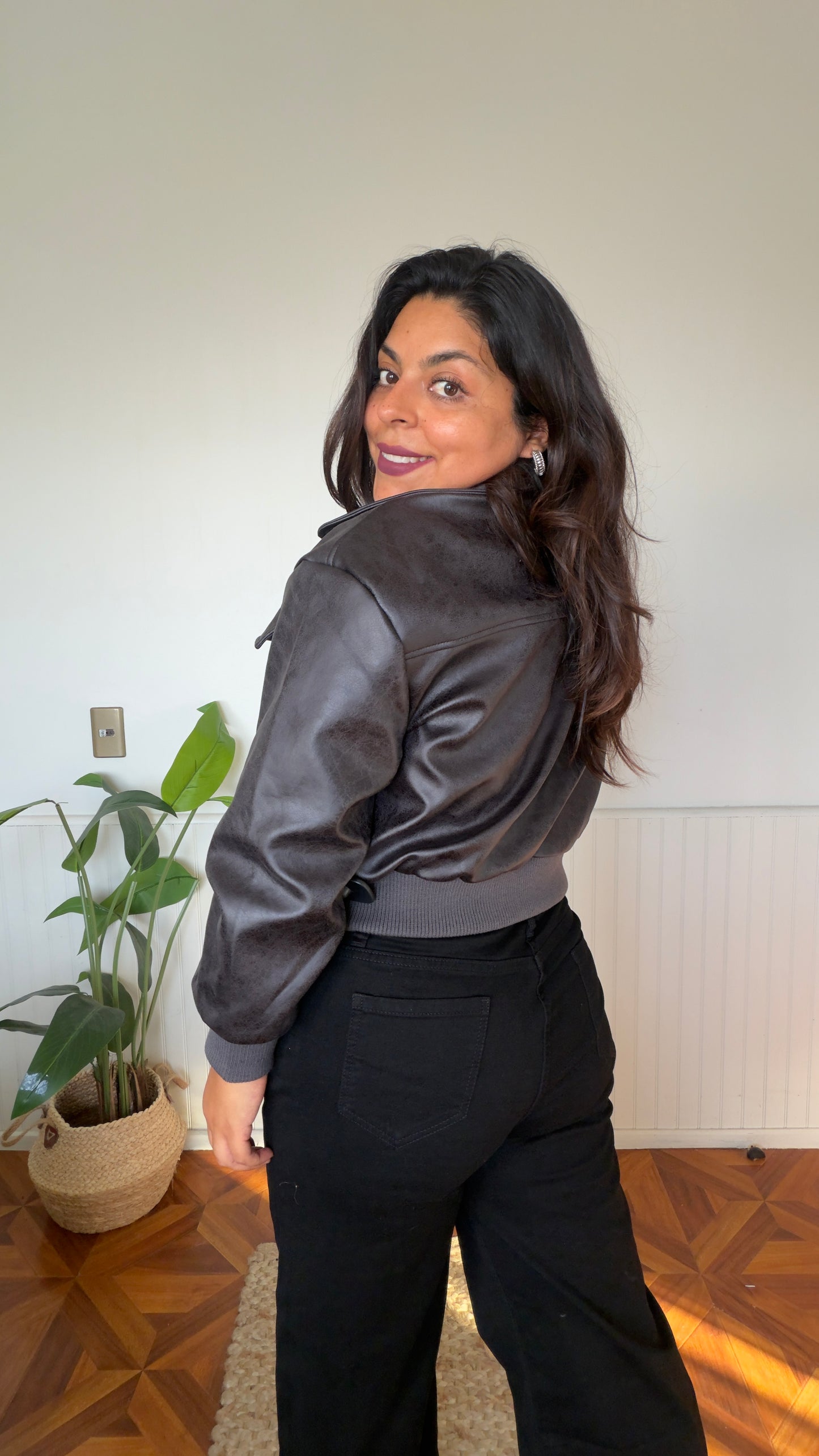 Bomber eco cuero