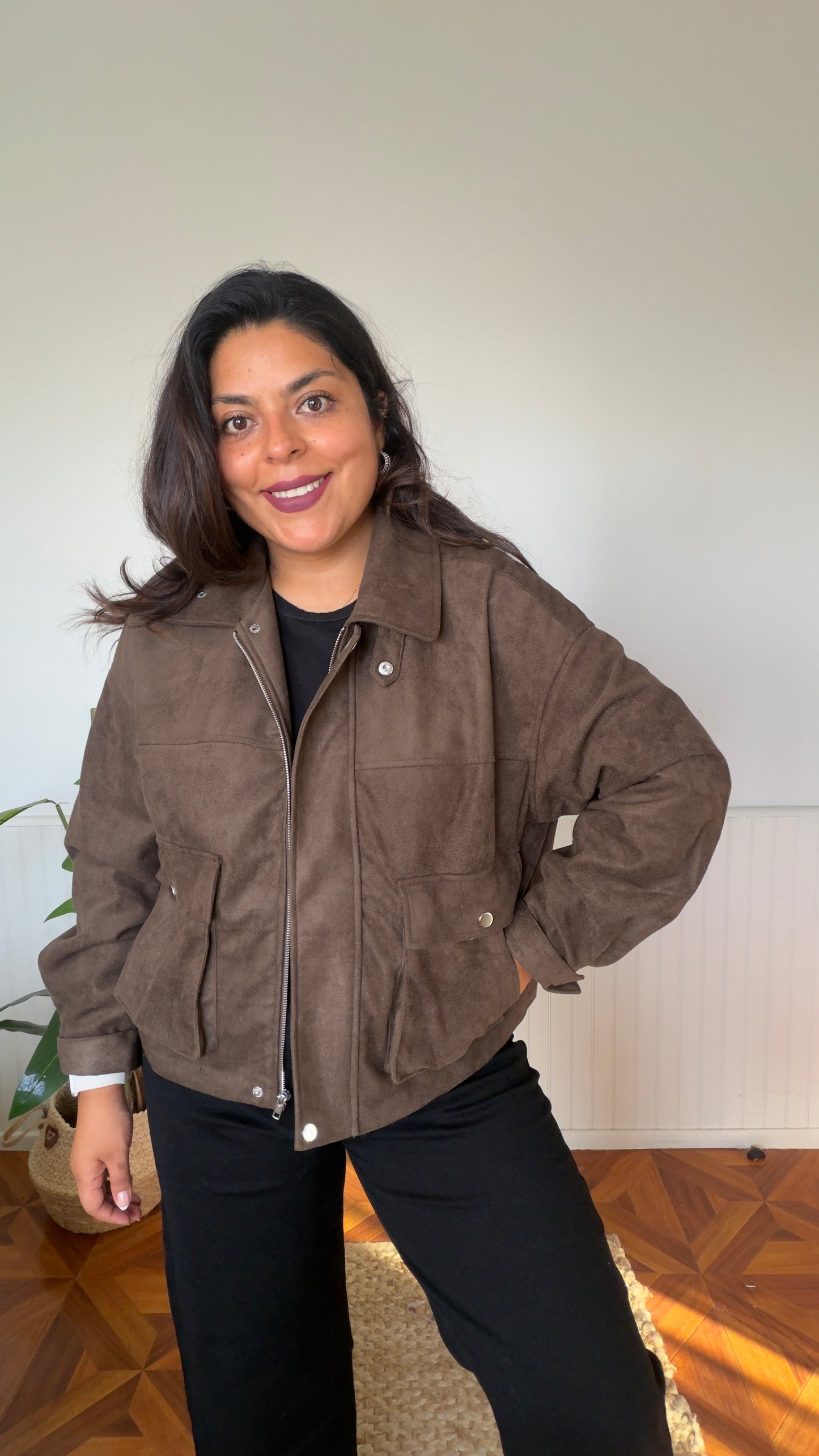 Chaqueta gamuza Oversize
