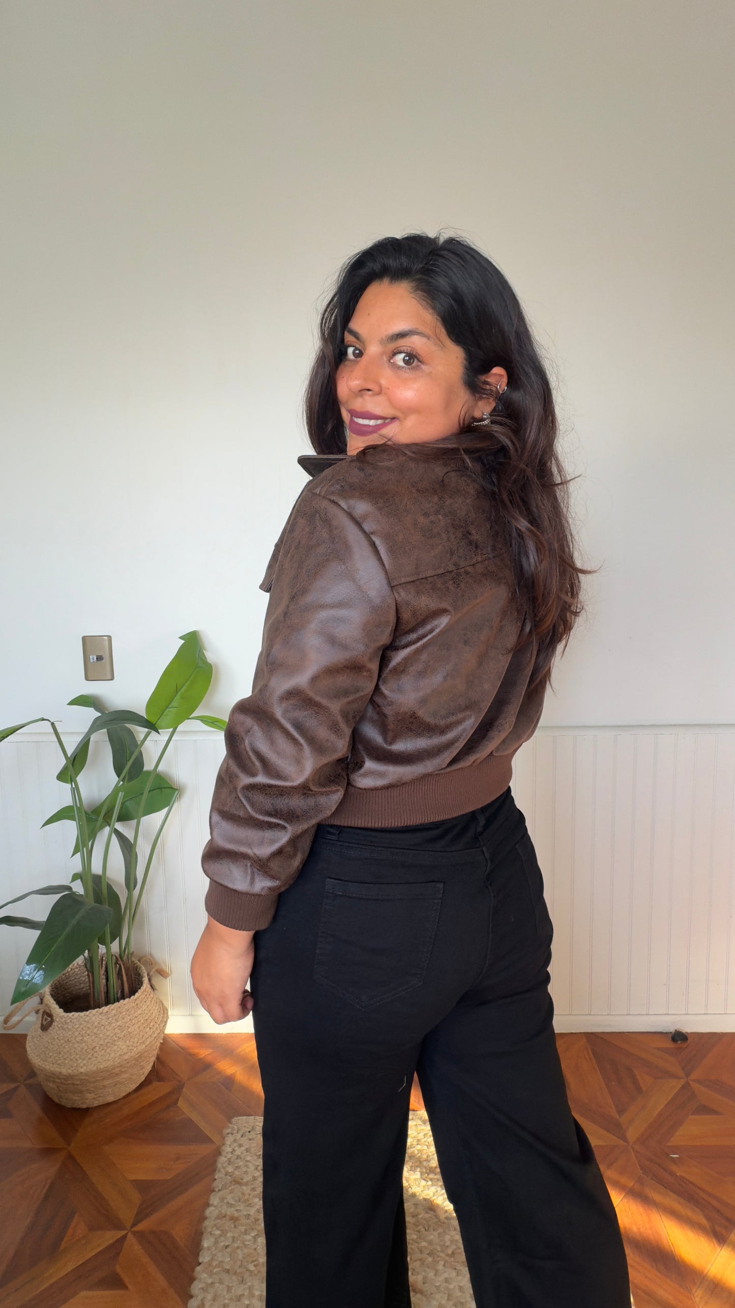 Bomber eco cuero