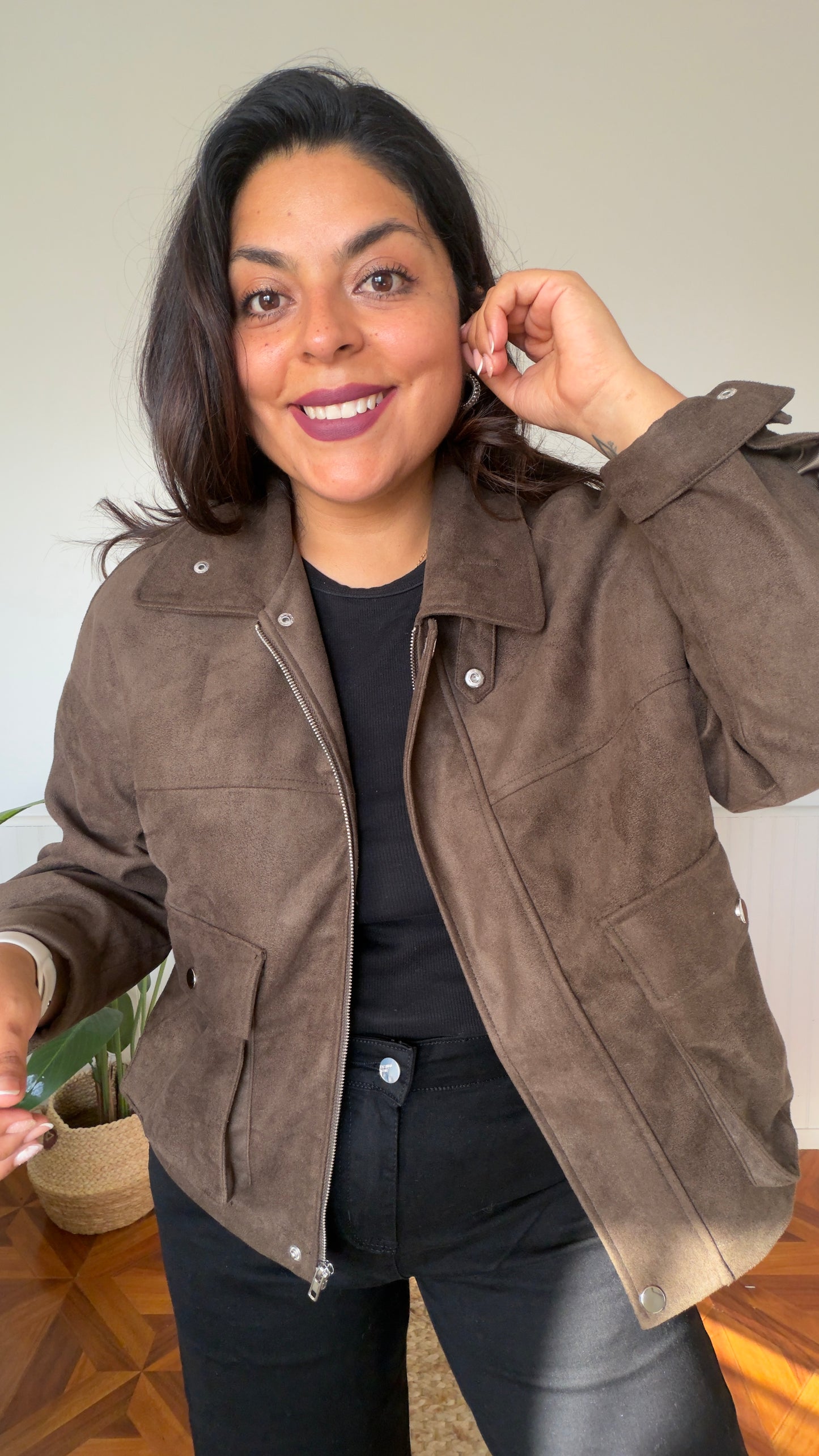Chaqueta gamuza Oversize