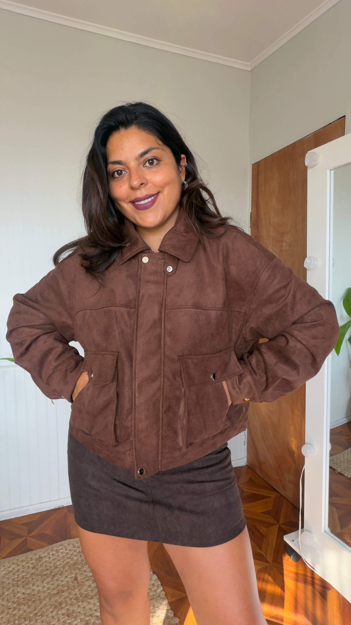 Chaqueta gamuza Oversize