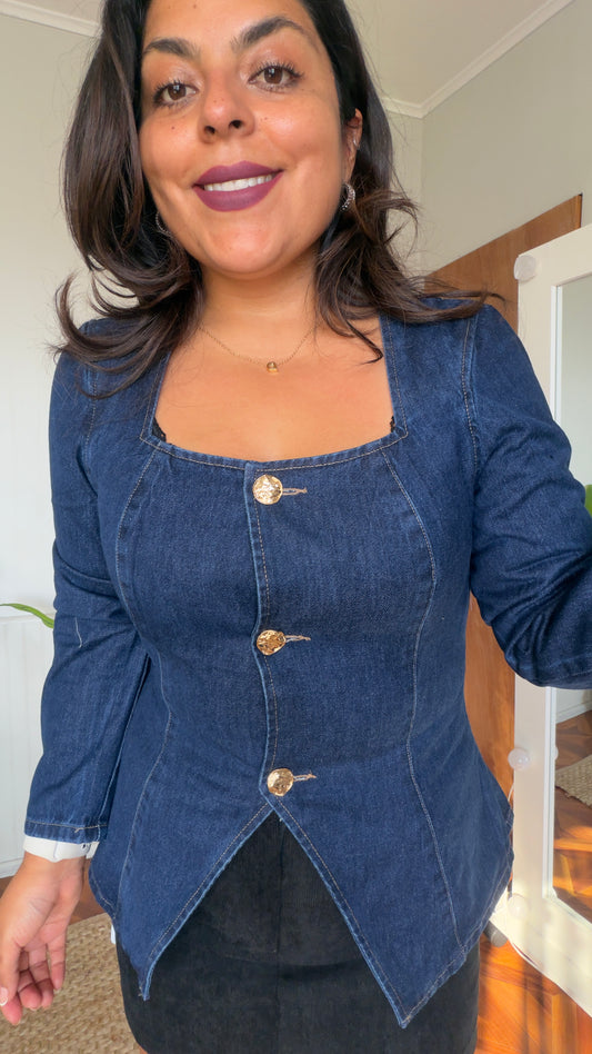 Chaqueta manga larga jeans