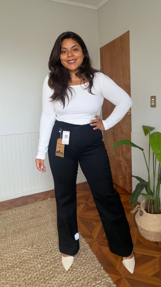 Pantalon negro recto