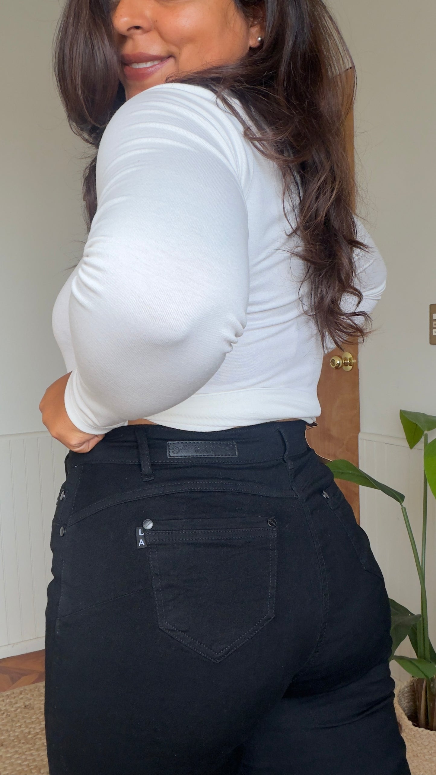 Pantalon negro recto
