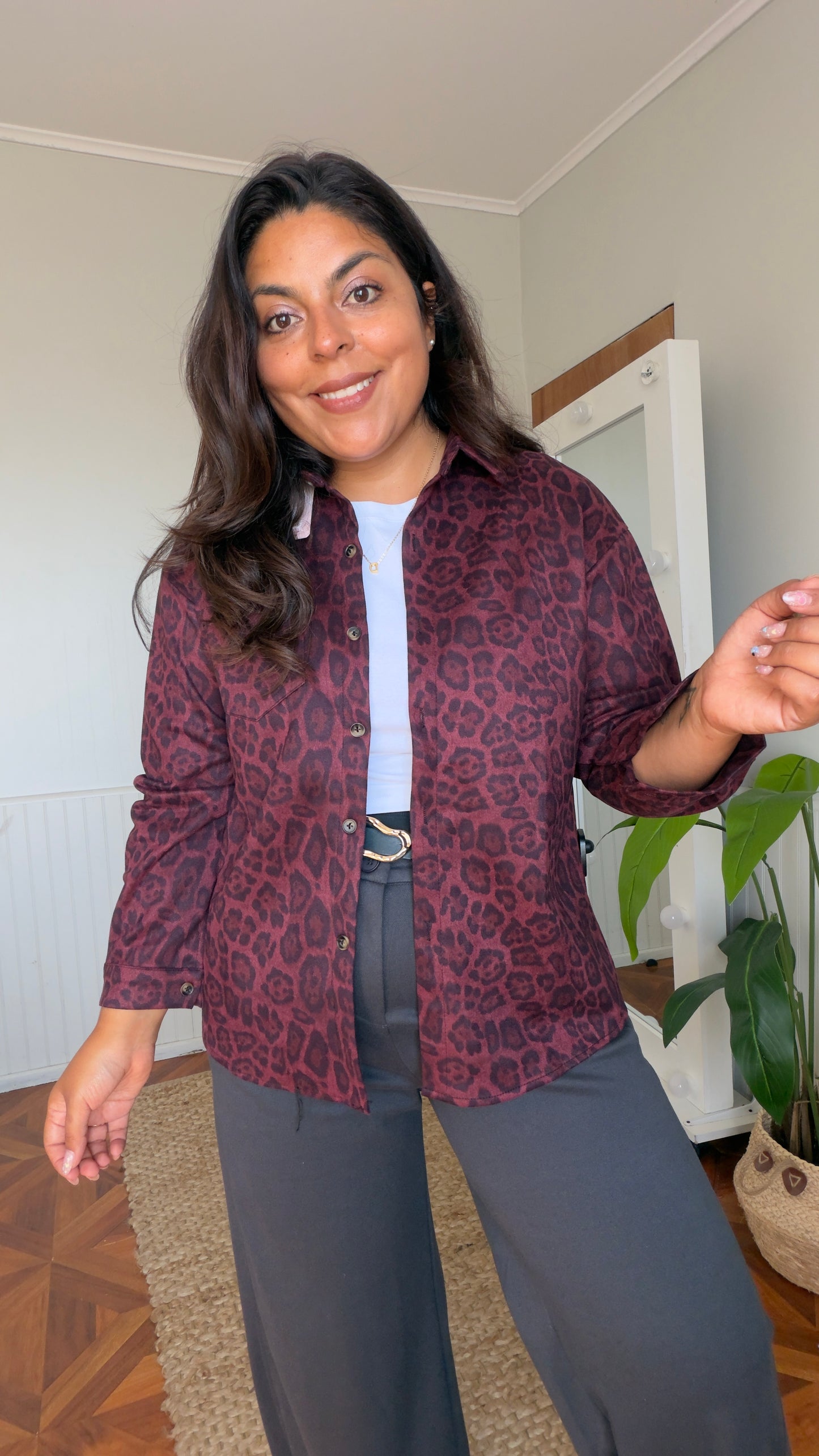 Sobre camiza animal print