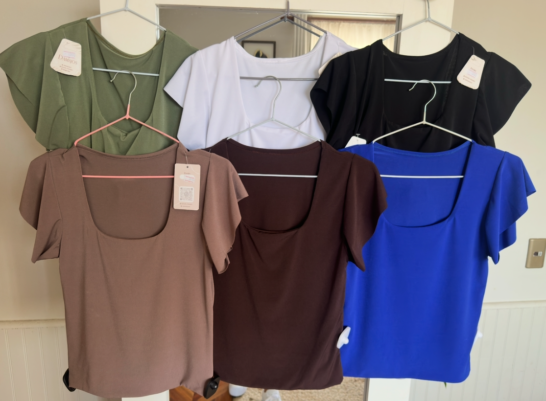 Polera vuelitos cuadrado
