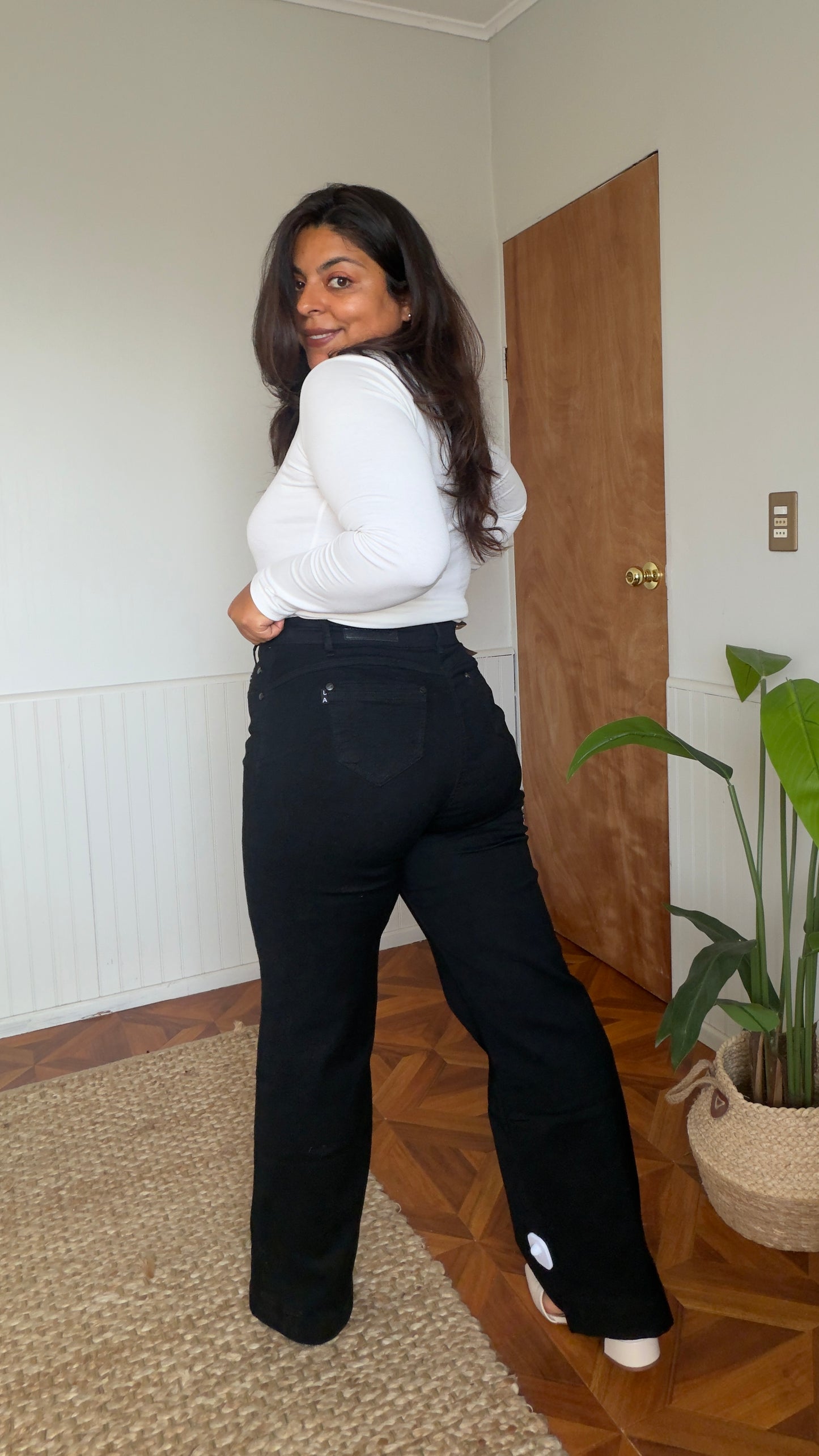 Pantalon negro recto