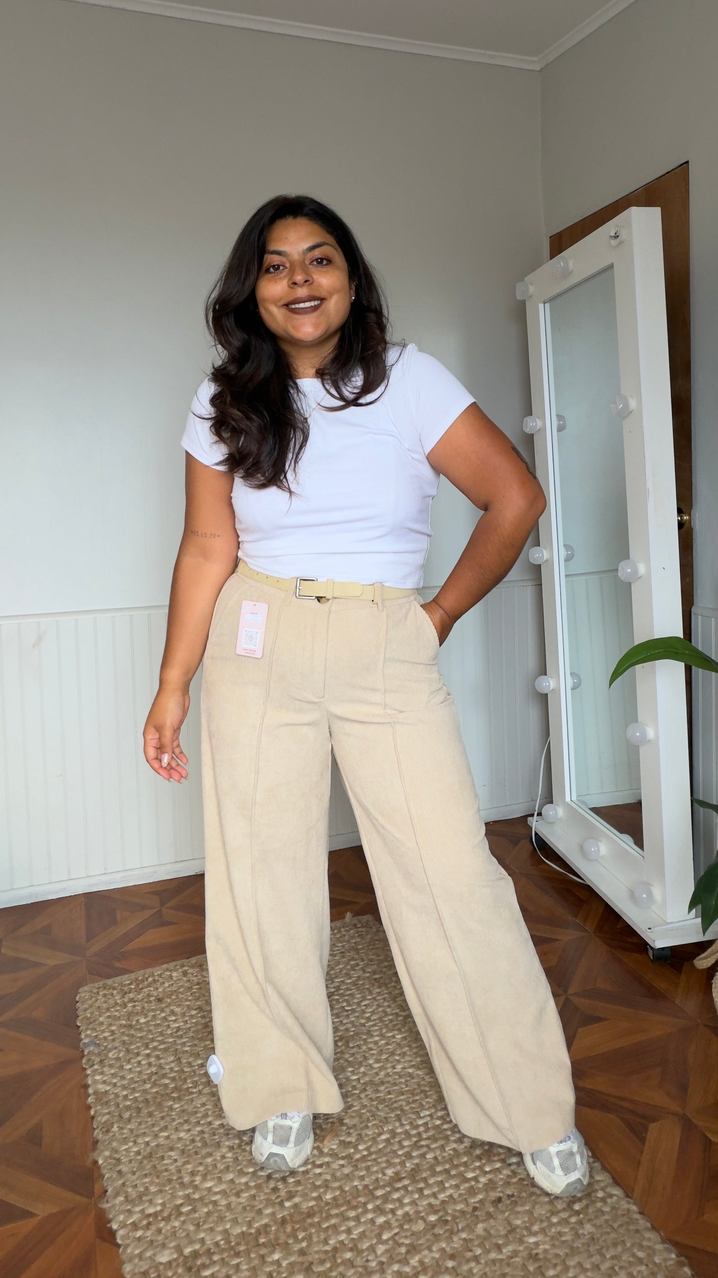 Pantalon cotele lineas