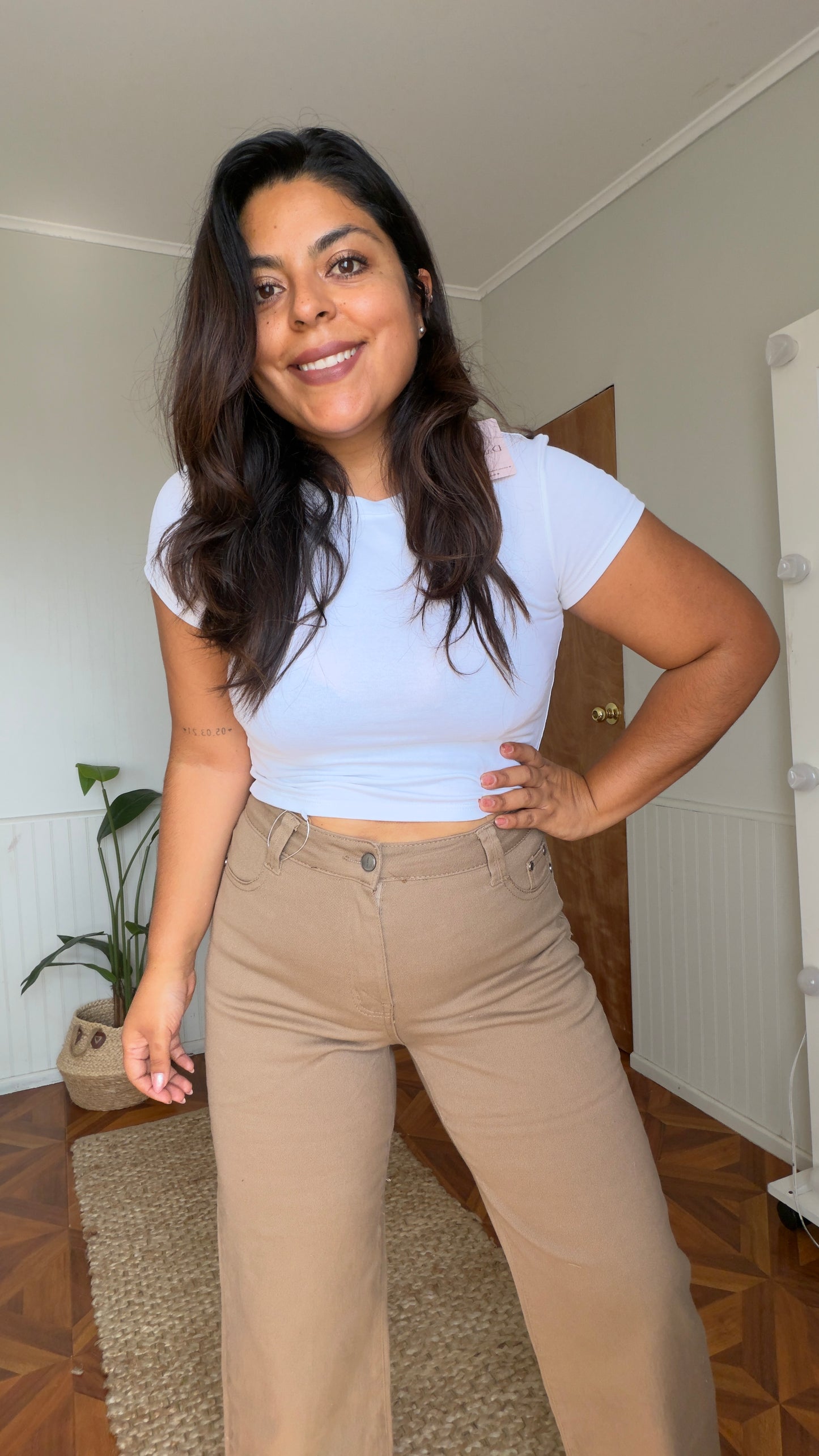 Pantalon jeans camel