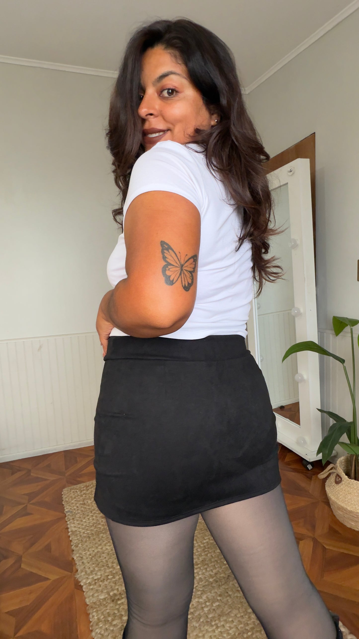Short falda gamuza